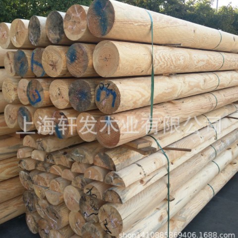防腐木圆木柱子圆木棒木条木方杉木原木户外实木板材松木车圆批发图3