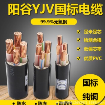 厂家批发阳谷YJV3+2芯阻燃低压电缆铜芯地埋铠装电缆架电力电缆图2