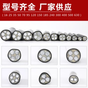 YJLV22铠装铝芯电缆线4芯10/16/25/35/50平方铝线电线3+1三相四线图2