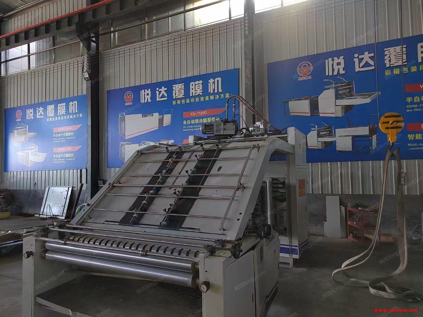 收售二手纸箱设备，二手裱纸机，覆膜机，贴面机