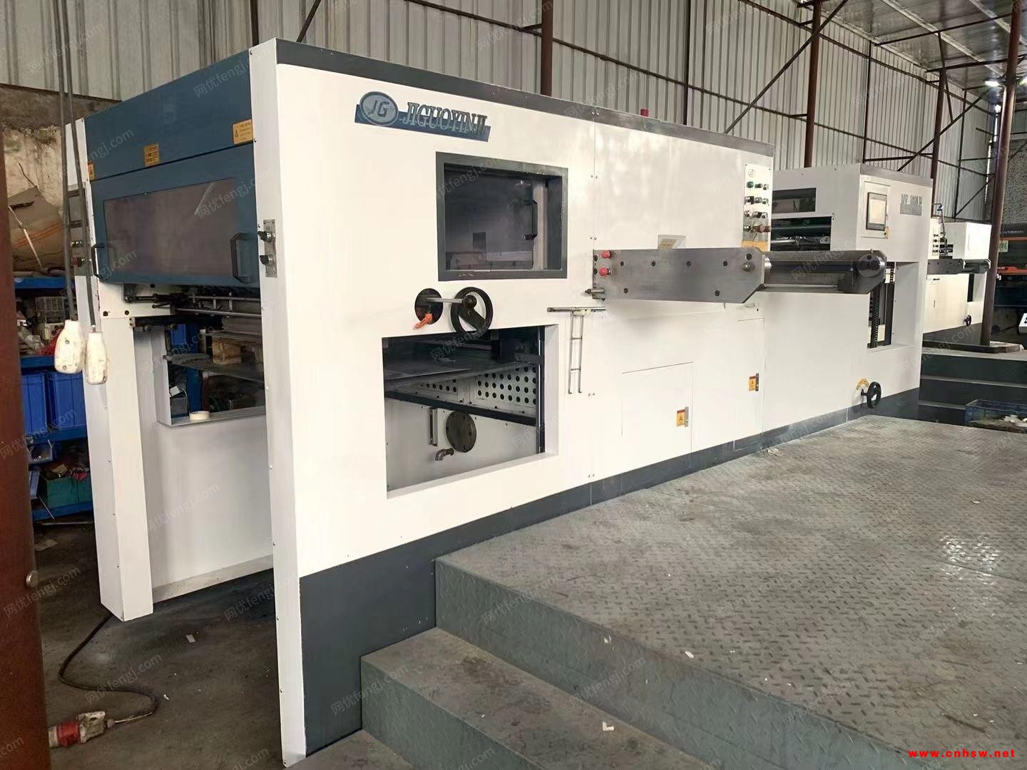 出售仓库2016年继国1080自动模切机 7500车速 日光1300模切机 2012年上海哑华1050 带加热 带清废自动模切机 7500车速