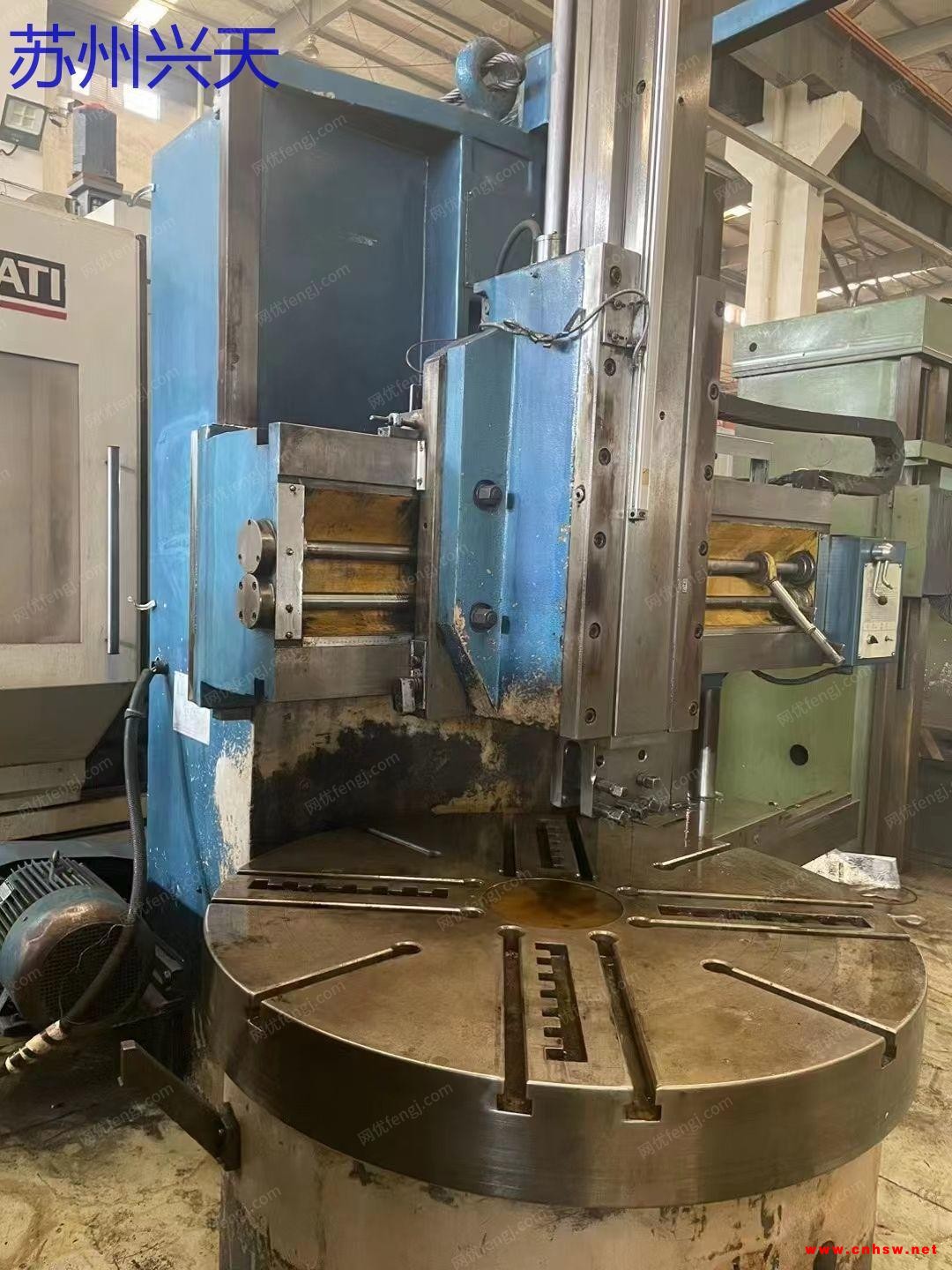 江苏在位出售大连5116方滑枕立车，带侧刀架