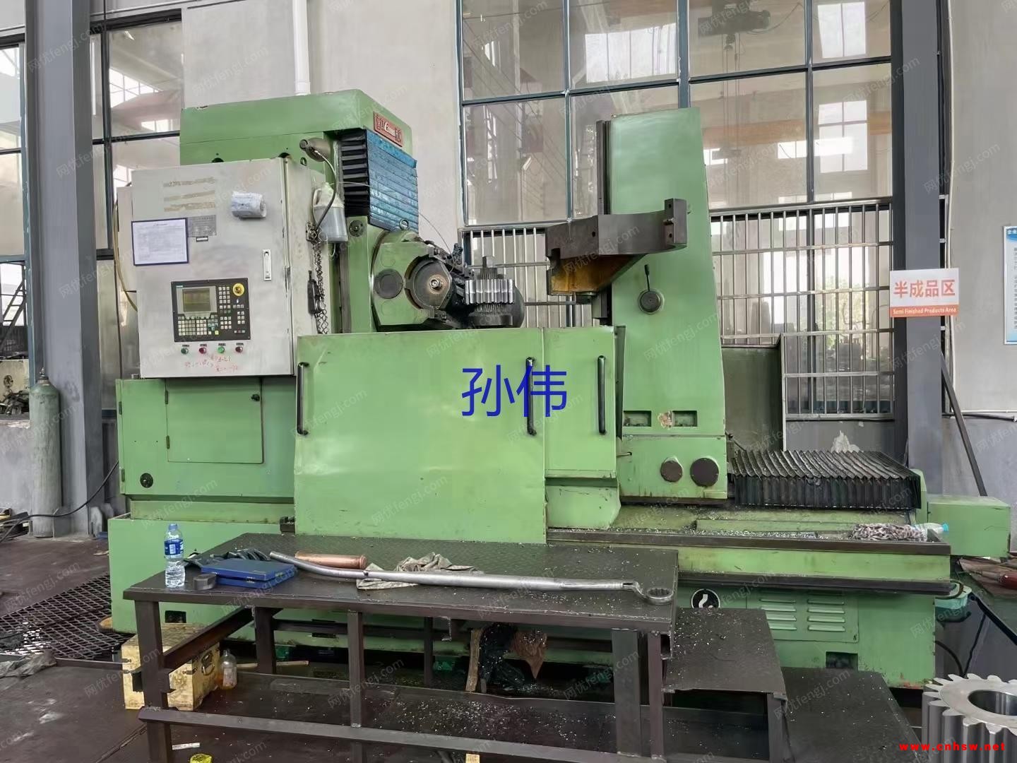 老机床营口1.6米数控滚齿机，20模，西门子系统，在位成色好