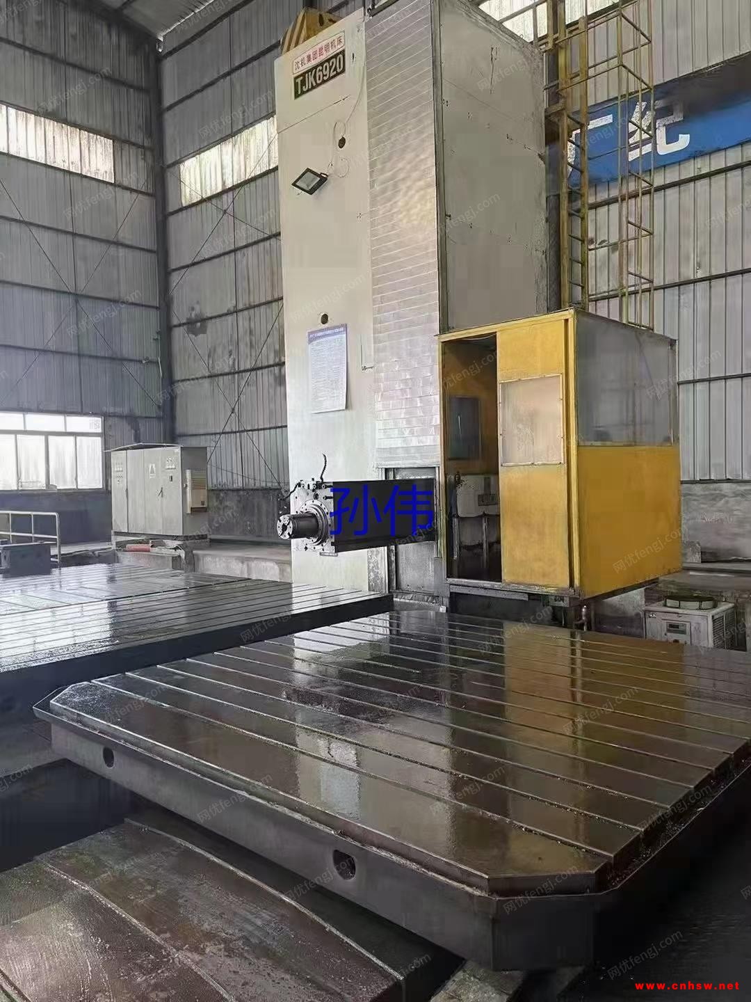 老机器昆机200数控落地镗铣，行程4-10米，工作台3-3米数控，发格系统，2008年，在位