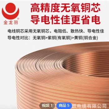 金龙羽电线电缆BV1.5/2.5/4/6平方国标家用单芯铜线金龙羽旗舰店图3