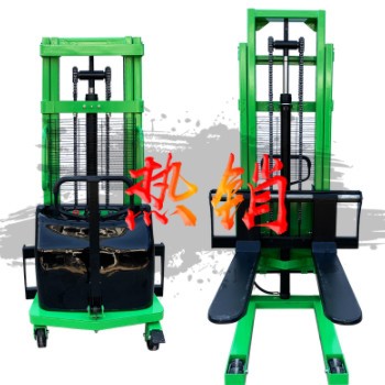 小型1.5吨半电动叉车2吨半自动液压堆高车人拉遥控充电瓶升降叉车图2