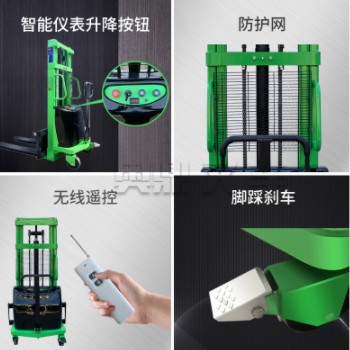 小型1.5吨半电动叉车2吨半自动液压堆高车人拉遥控充电瓶升降叉车图3