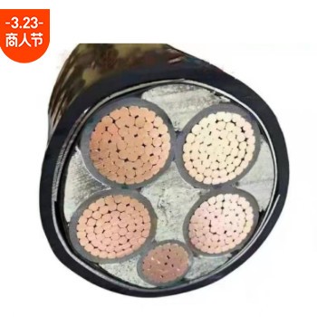 厂家供应紫铜线材质电力电缆低压YJV22 3*50+2*25耐用铜芯电缆线图3