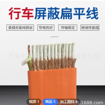扁电缆行车屏蔽导轨吊电缆耐油耐酸碱设备天车电缆电梯随行电缆线图2