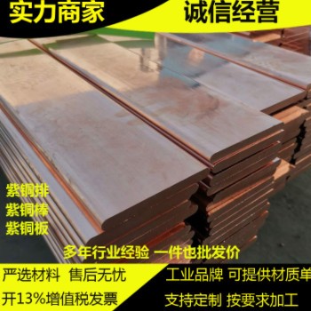 现货国标T2铜排 打孔切割折弯导电接地tmy铜母线汇流排镀 锡紫铜排图3