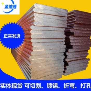 批发国标T2紫铜排 镀锡铜排50*5 60*6 40*4 80*6mm接地导电紫 铜排图2