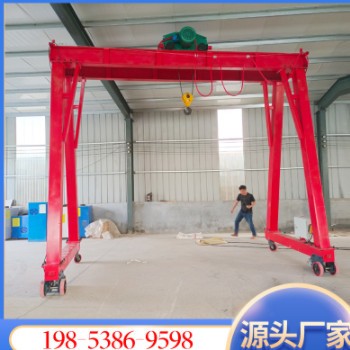 直供可升降万向轮手推龙门架 室内外无轨电动移动式小型龙门吊架图2